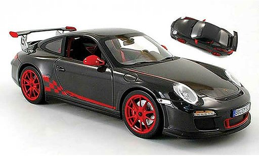 Porsche 911 GT3 RS 1/18 Norev 2009 grise/rouge miniature