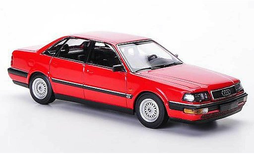 Audi V8 berline 1/43 Minichamps rouge 1988 miniature