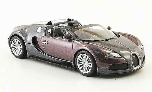 Bugatti Veyron Grand Sport 1/43 Minichamps grise violette 2009 miniature