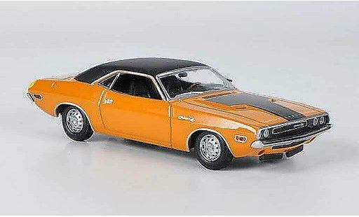 Dodge Challenger 1970 1/43 Minichamps R/T orange/noire miniature