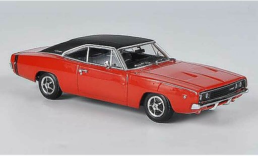 Dodge Charger 1968 1/43 Minichamps R/T rouge/matnoire miniature