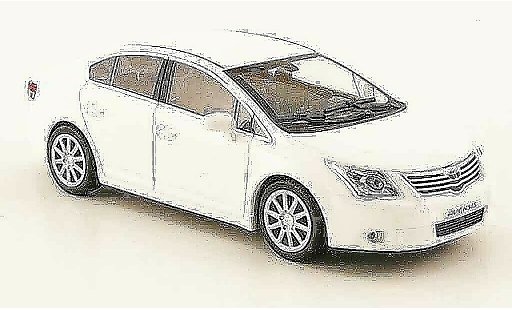 Toyota Avensis Base 1/43 Minichamps blanche 2009 miniature