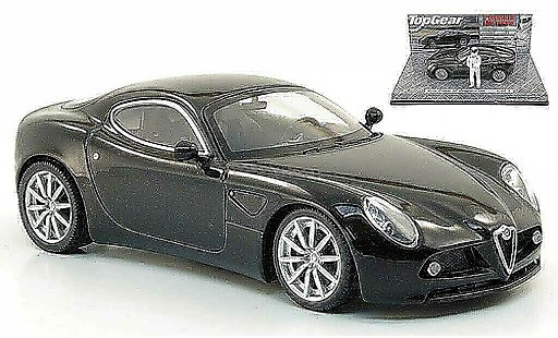 Alfa Romeo 8C competizione 1/43 Minichamps noire avec Figur The Stig miniature
