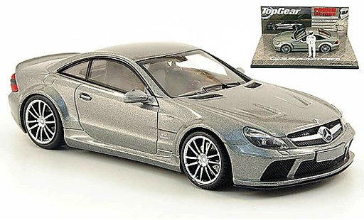 Mercedes B 65 1/43 Minichamps AMG noire Series (R230) grise avec Figur The Stig 2009 miniature