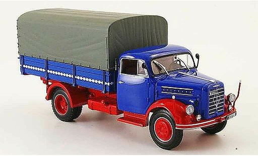 Borgward B4500 plateau 1/43 Minichamps Plane bleu rouge avec Rautenband 1954 miniature