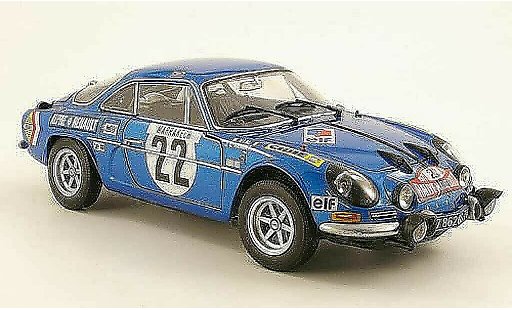Alpine A110 1600 s 1/18 Kyosho 1600S No.22 J.C.Andruet / M.Vial Rally Monte Carlo 1971 miniature