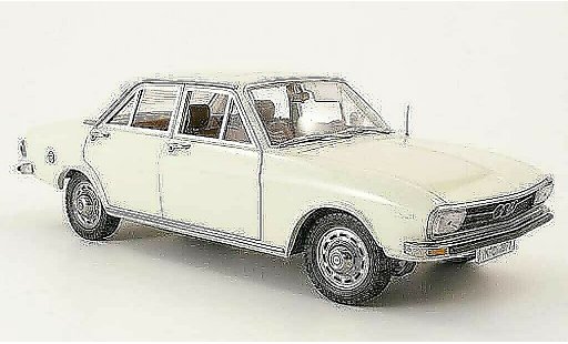 Audi 100 berline 1/18 Signature (c1) creme blanche 1971 miniature