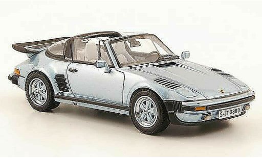 Porsche 911 Turbo 1/43 Neo SE Targa Flatnose bleu 1987 miniature