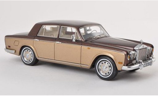 Rolls Royce Silver Shadow Base 1/43 Neo brun/griseore LHD 1974 miniature