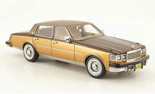 Cadillac Seville Elegante 1/43 Neo 1978 Mk I marron/gold miniature