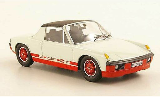 Porsche 914 Base 1/43 Schuco elfenbein/rouge miniature