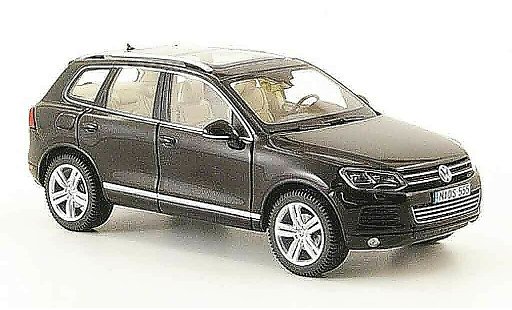 Volkswagen Touareg Base 1/43 Schuco ii noire 2010 miniature