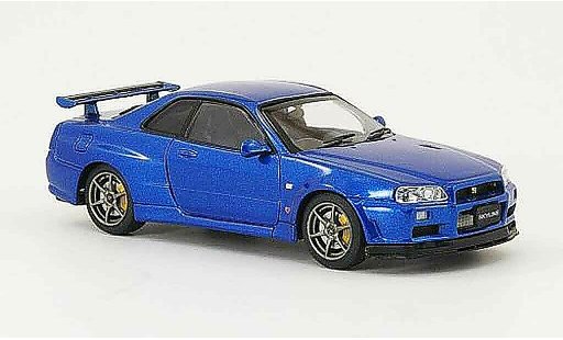 Nissan Skyline R34 1/43 Ebbro GT R V Spec II bleu 2001 02 miniature