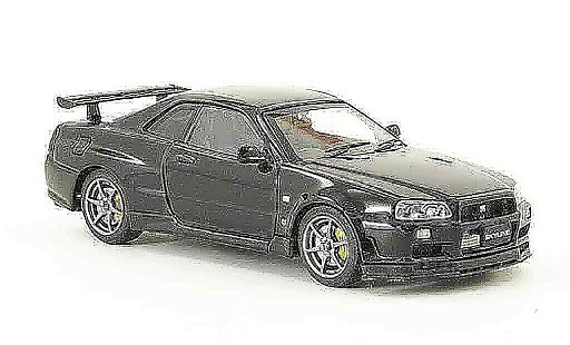 Nissan Skyline R34 1/43 Ebbro GT R V Spec II noire 2001 02 miniature