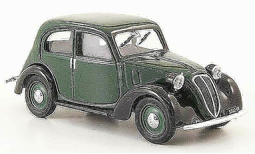 Fiat 1100 Nuova Balilla 1/43 Brumm (508 c.) verte noire miniature