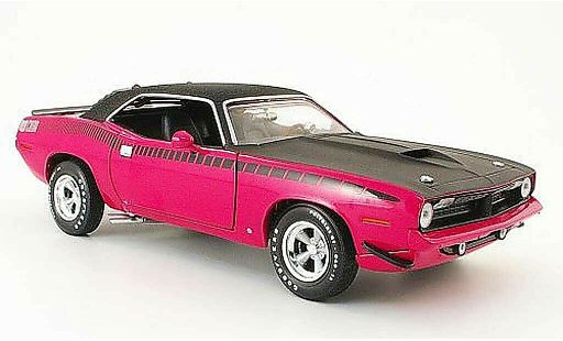 Plymouth Cuda 1970 1/18 Ertl aar rose/matnoire avec vinyltoit miniature