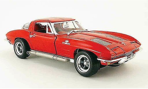 Chevrolet Corvette Coupe 1/18 Johnny Lightning C2 rouge 1963 miniature