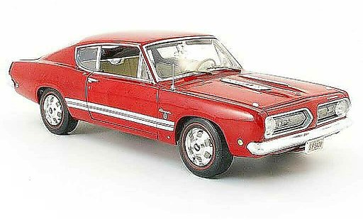 Plymouth Barracuda 1968 1/18 Highway 61 rouge miniature