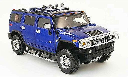 Hummer H2 Base 1/18 Highway 61 bleu miniature