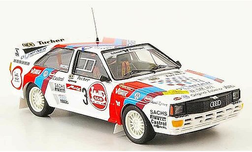 Audi Quattro rallye 1/43 Trofeu No.3 Duez Cantonati Metz 1985 miniature