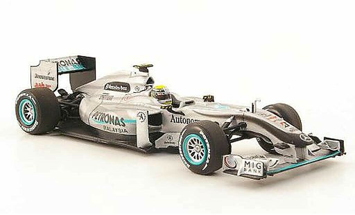 Mercedes F1 2010 1/43 Minichamps GP MGP W01 No.4 Petronas N.Rosberg GP Malaysia miniature