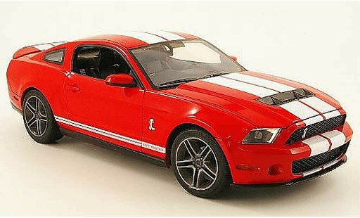 Shelby GT 500 2010 1/18 Greenlight rouge avec blanche bandes miniature