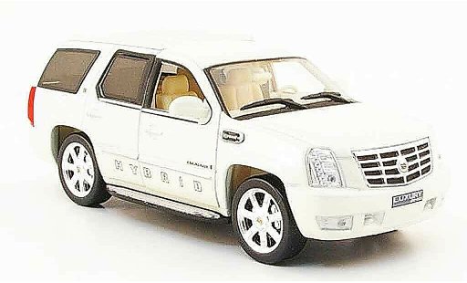 Cadillac Escalade hybrid 1/43 Luxury Die Cast blanche 2009 2010 miniature