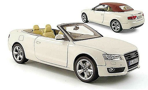 Audi A5 cabriolet 1/18 Norev blanche 2009 miniature
