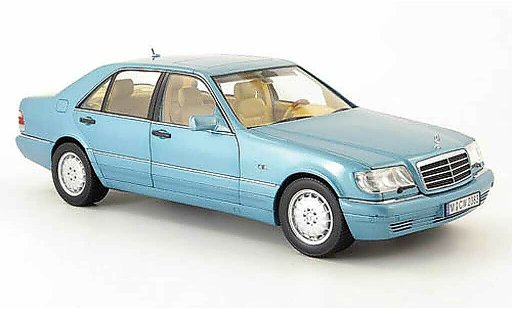 Mercedes Classe S 500 1/18 Norev (w140) bleue clair metallisee 1997 miniature
