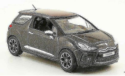 DS Automobiles DS3 Berline 1/43 Norev grise rouge 2010 miniature