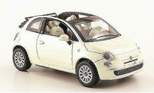 Fiat 500 Cabrio 1/43 Norev C blanche avec geoffnetem toit pliant 2009 miniature