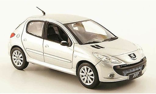 Peugeot 207 Base 1/43 Norev grise metallisee 5 portes 2008 miniature