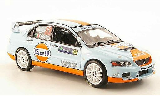 Mitsubishi Lancer Evolution IX 1/43 IXO No.63 Gulf Rally Irland 2009 miniature