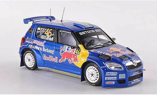 Skoda Fabia S2000 1/43 IXO No.46 Red Bull Rally Norwegen 2009 Sandell/Axelsson miniature