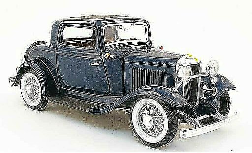 Ford Hot Rod 1932 1/18 Yat Ming 3 window coupe bleu miniature