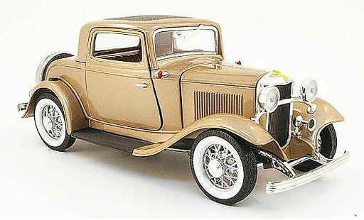 Ford 1932 3 Window Coupe 1/18 Yat Ming beige miniature