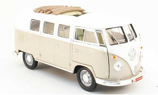 Volkswagen Combi Base 1/18 Yat Ming bus beige/blanche 1962 miniature
