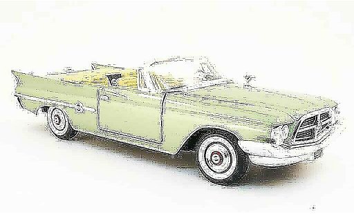 Chrysler 300F Convertible 1/18 Yat Ming cabriolet grise verte 1960 miniature