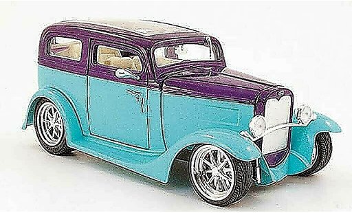 Ford Model A Sedan 1/18 Yat Ming turquoise/lila avec Panoramatoit 1931 miniature