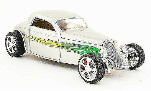 Ford Hot Rod 1933 1/18 Yat Ming coupe grise avec flammendekor miniature