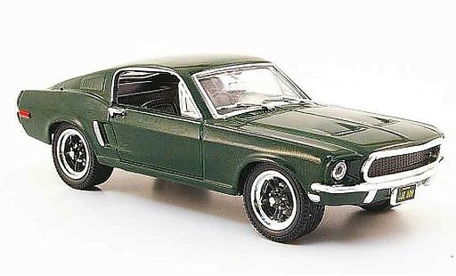 Ford Mustang Bullitt 1/43 Yat Ming GT Fastback verte miniature