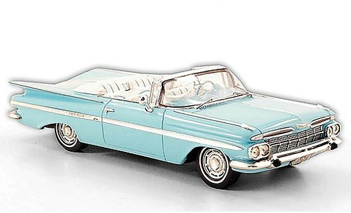 Chevrolet Impala Convertible 1/43 Spark 1959 Cabriolet turquoise miniature