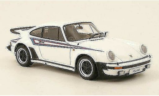Porsche 911 Turbo 1/18 Autoart 3.0 blanche avec deco type martini 1975 miniature