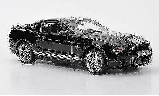 Shelby GT 500 2010 1/18 Autoart noire avec grise metalliseenen bandes miniature