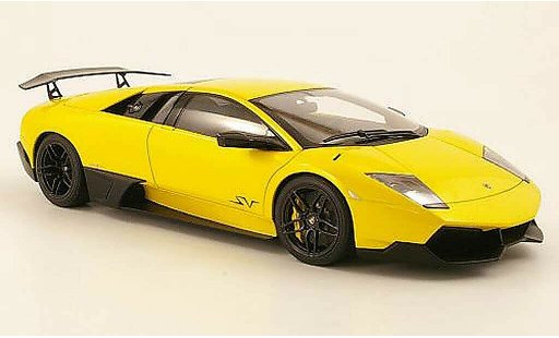 Lamborghini Murcielago LP670 1/18 Autoart 4 SV jaune 2009 miniature