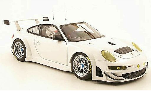 Porsche 911 GT3 RSR 1/18 Autoart 2009 blanche plain body miniature