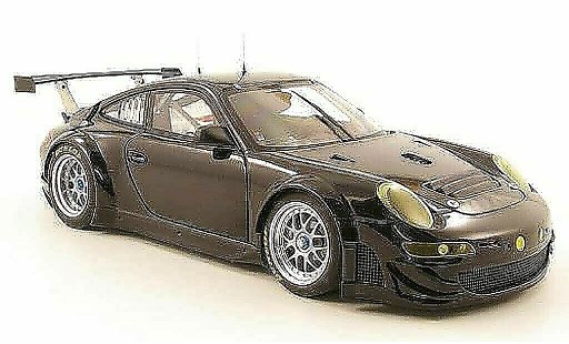 Porsche 911 GT3 RSR 1/18 Autoart 2009 noire plain body miniature