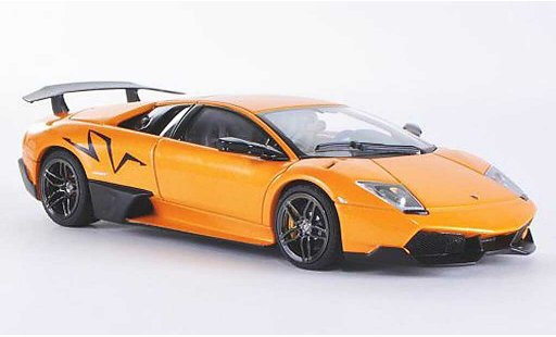 Lamborghini Murcielago LP670 1/43 Autoart 4 SV orange/carbon 2009 miniature