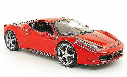 Ferrari 458 Italia 1/18 Hot Wheels rouge 2010 miniature