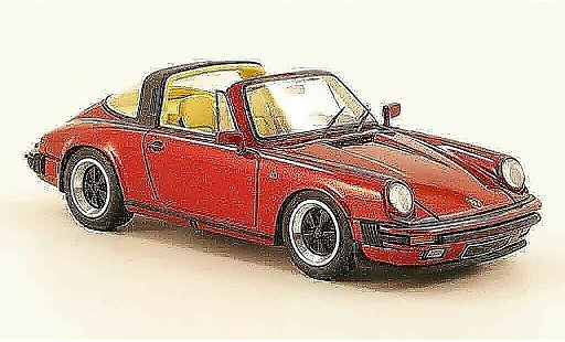 Porsche 911 Targa 1/43 Look Smart Carrera 3.2 rouge miniature